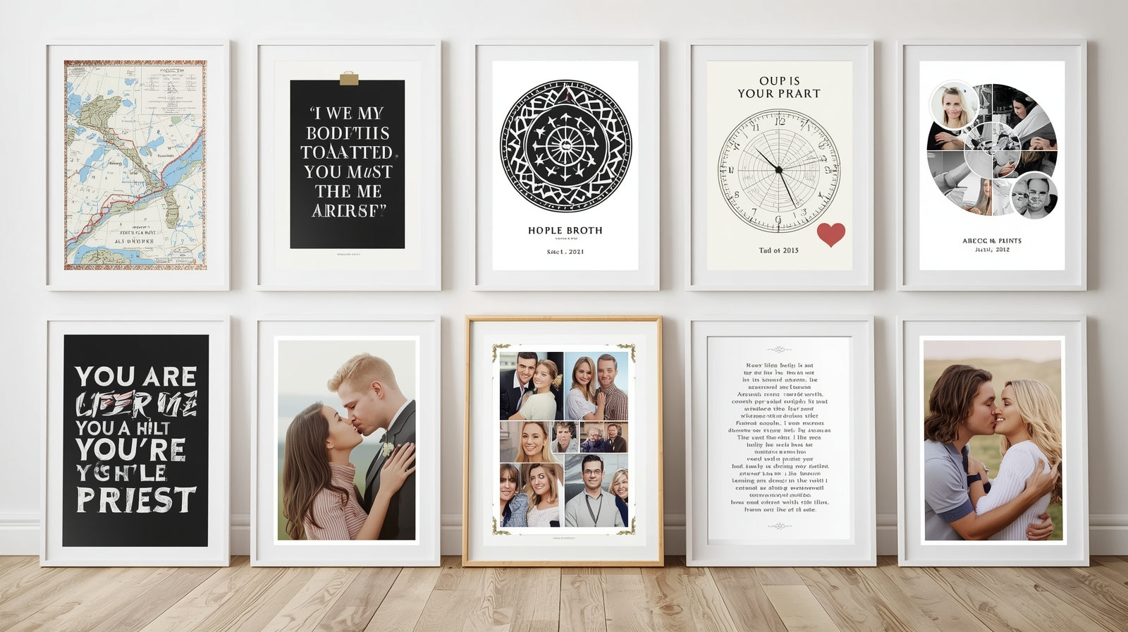 Top 10 Romantic Personalised Posters for UK Couples