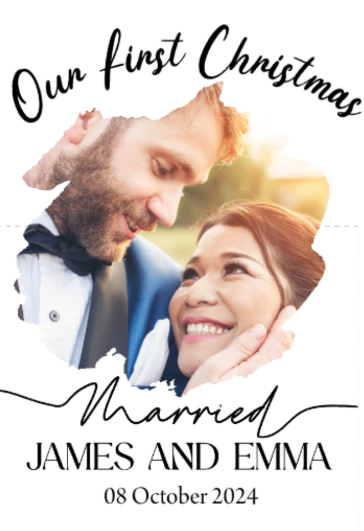 Our First Christmas Married Ornament 🎄 Personalized Couple Gift