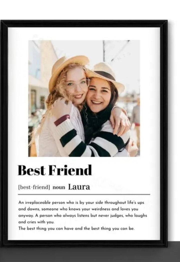 Custom Best Friend Photo Print – Personalized Friendship Gift Wall Art