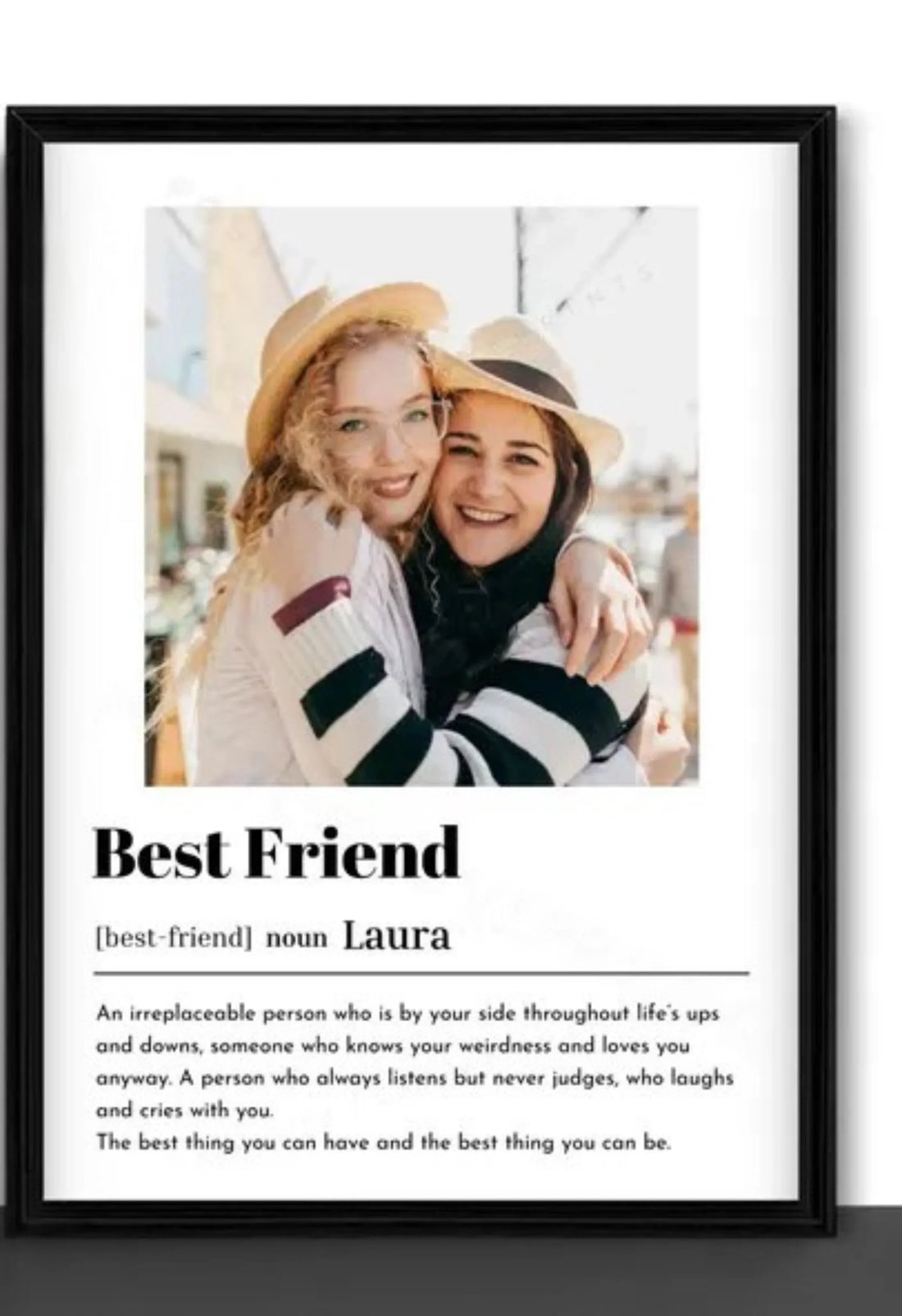 Custom Best Friend Photo Print – Personalized Friendship Gift Wall Art