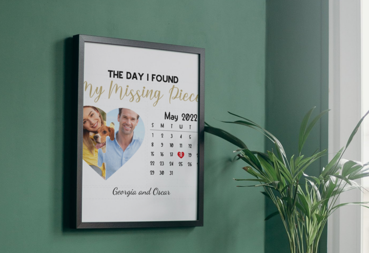 Personalised Couple Calendar Print – The Day I Found You