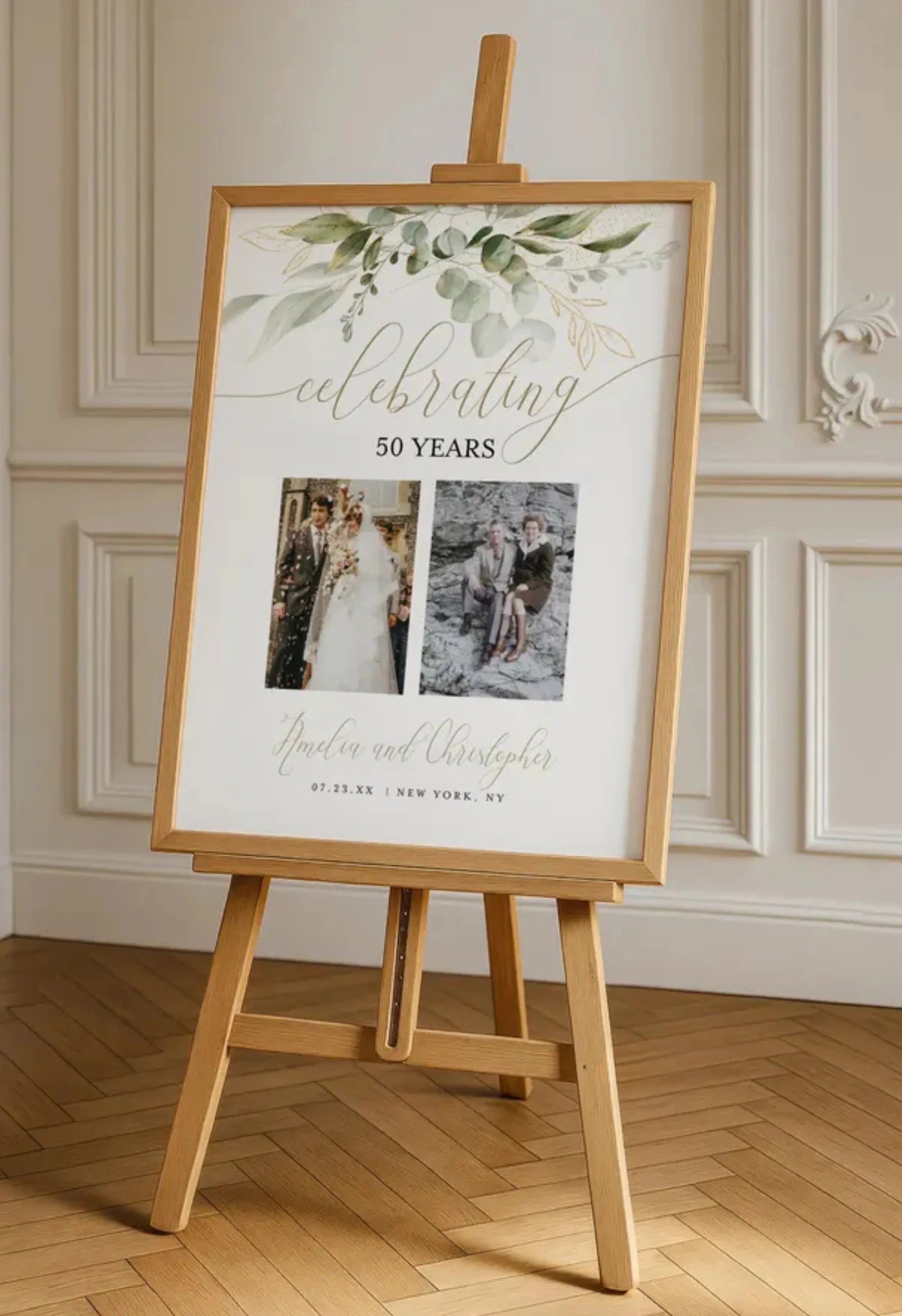 Personalized 50 Anniversary Welcome Sign with Photo - PersonalisePro 