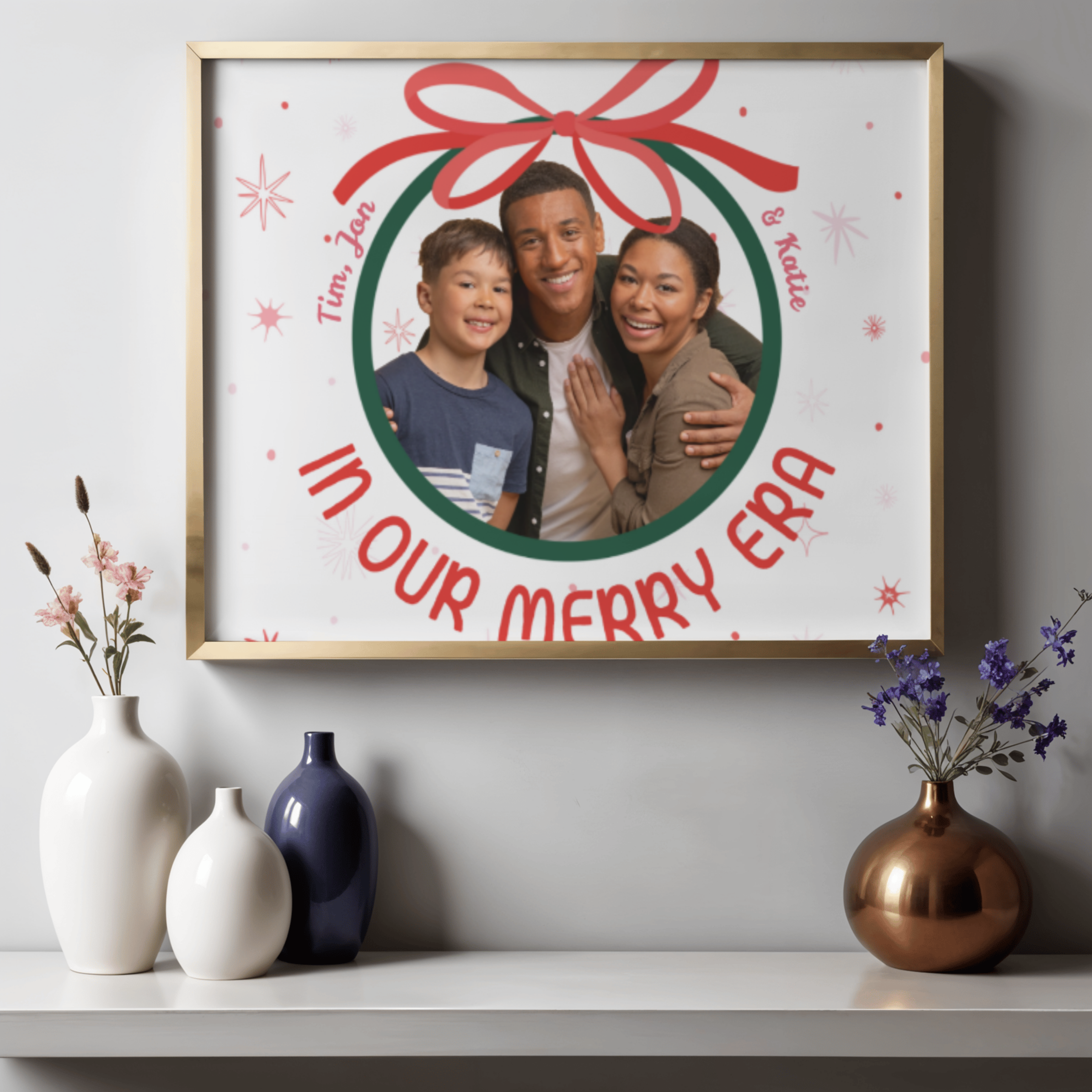 🎀 ✨ Merry Era Custom Christmas Portrait Poster ✨
