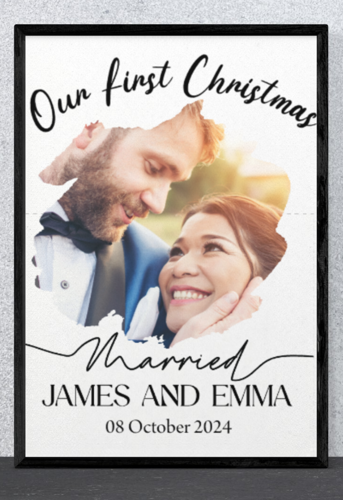 Our First Christmas Married Ornament 🎄 Personalized Couple Gift