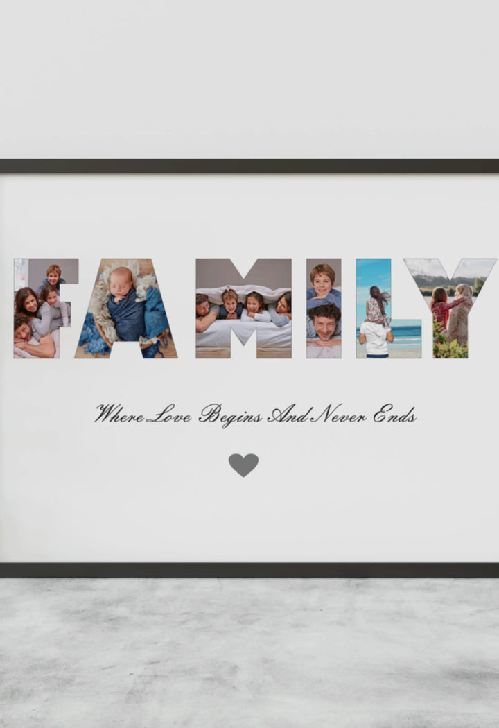 Personalised Family Photo Collage Print – Unique Gift Idea