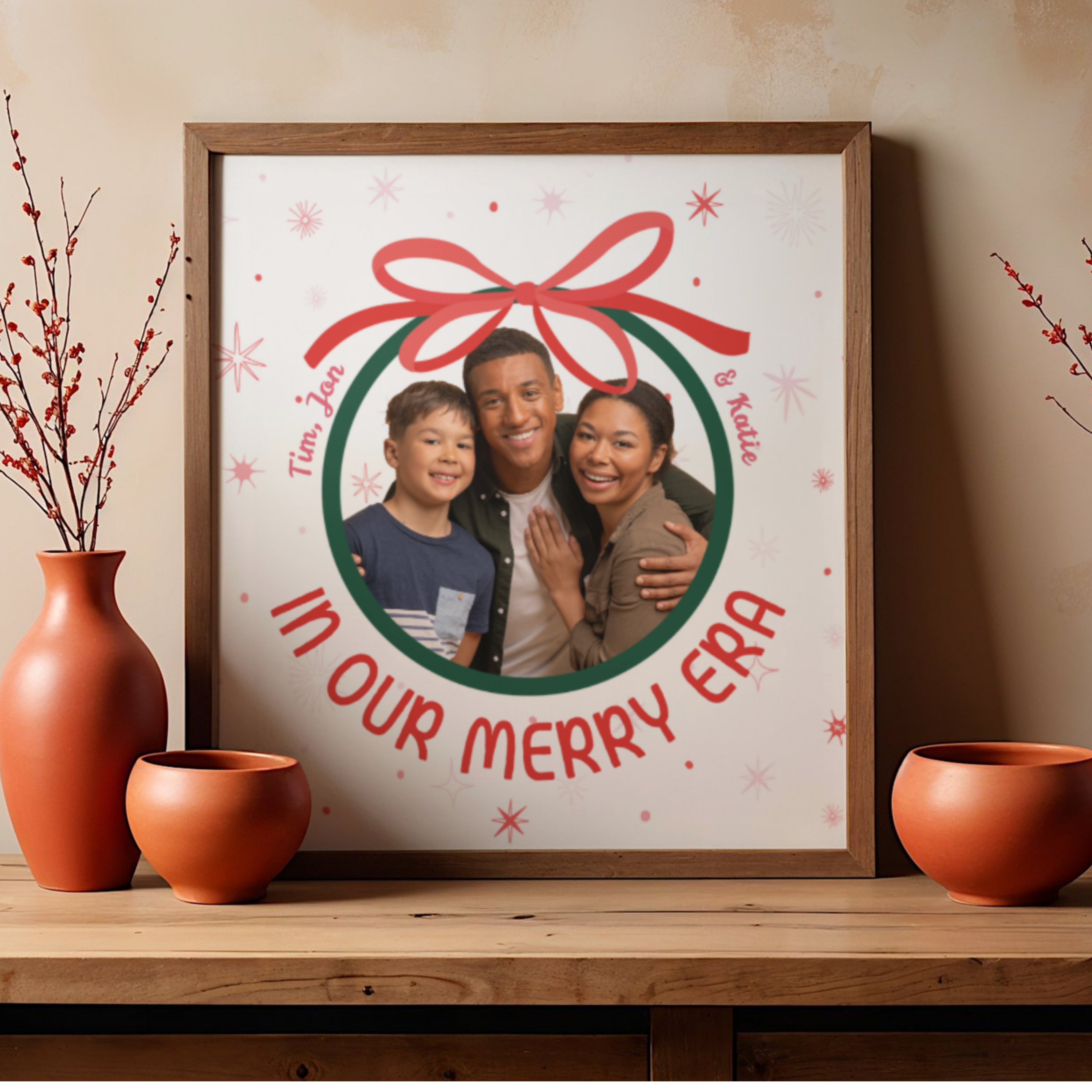 🎀 ✨ Merry Era Custom Christmas Portrait Poster ✨