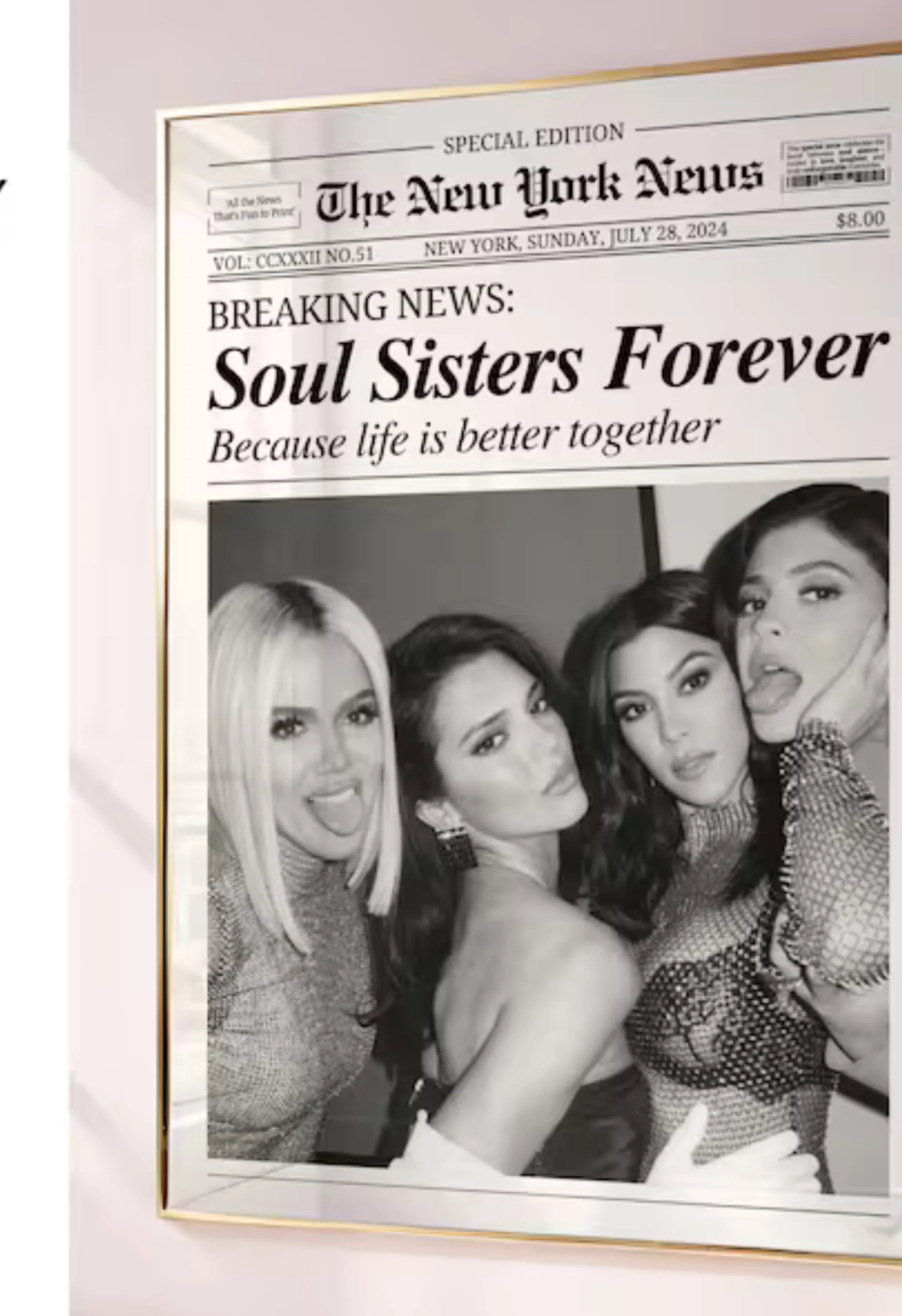 Personalized Best Friends Poster – Retro BFF Birthday Gift Print - PersonalisePro 