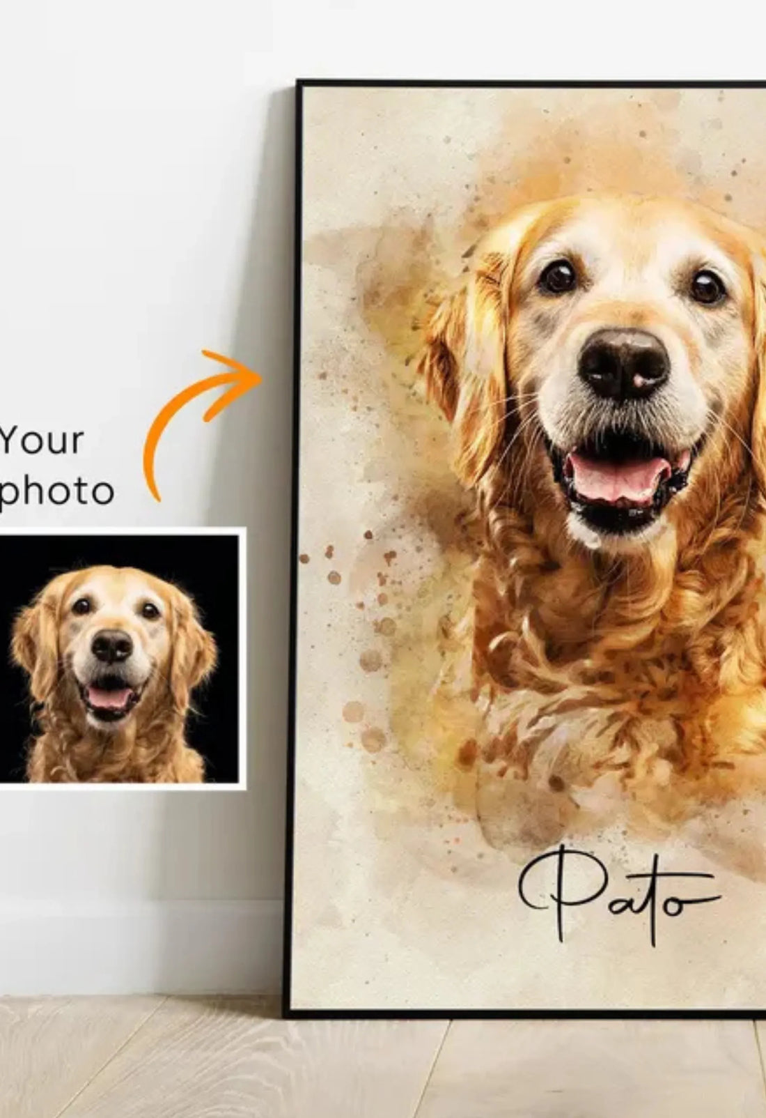 Personalized Digital Pet Portrait | Custom Dog & Cat Wall Art Gift