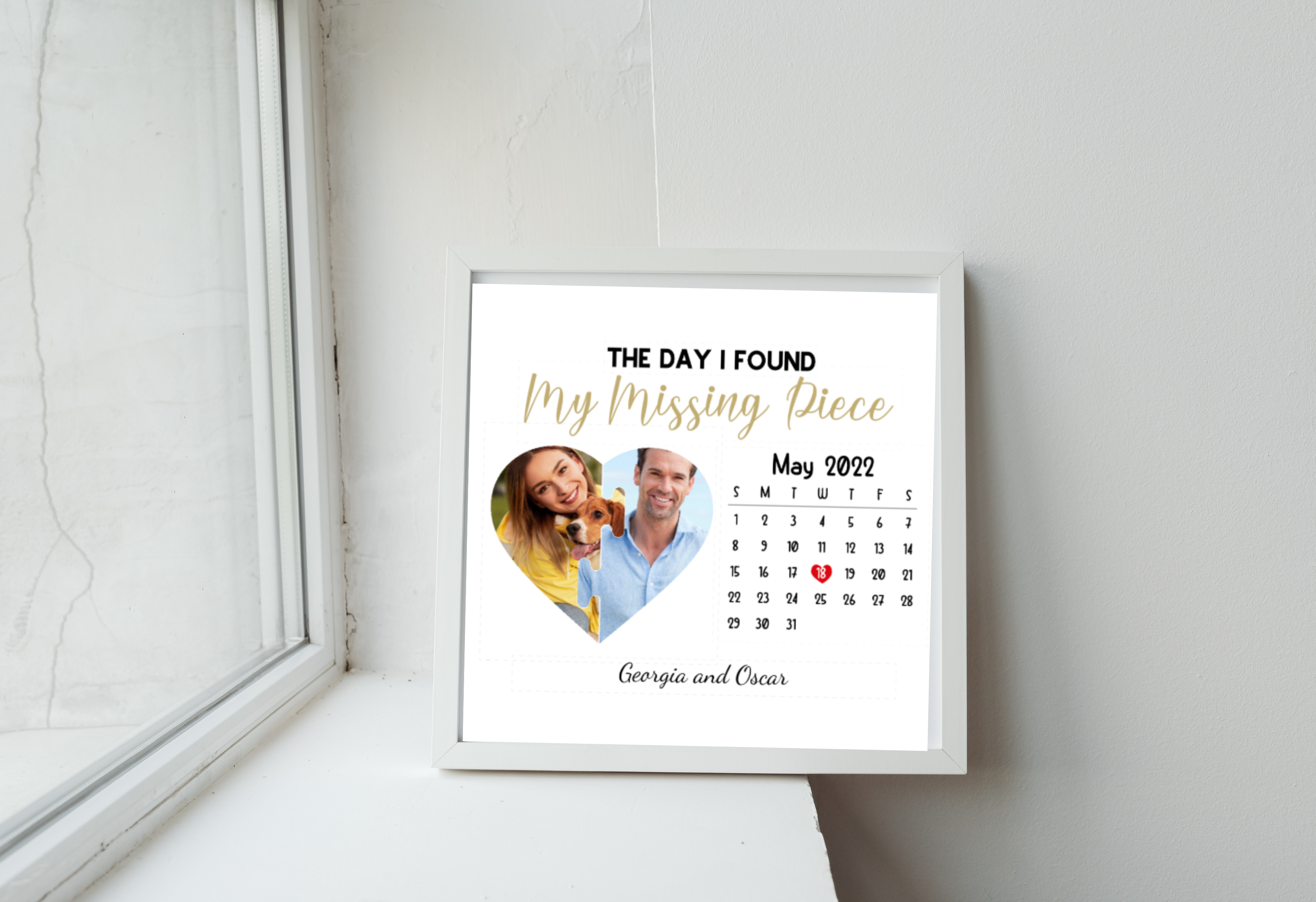 Personalised Couple Calendar Print – The Day I Found You