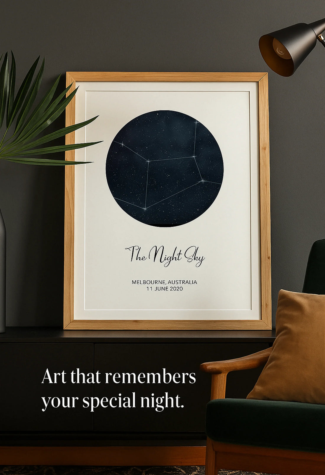 Custom Star Map Poster – Personalized Night Sky Print, Romantic Gift