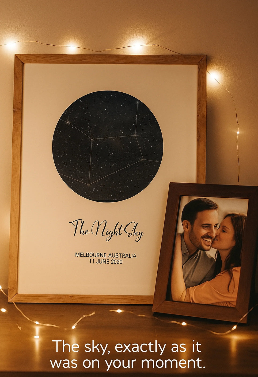 Custom Star Map Poster – Personalized Night Sky Print, Romantic Gift