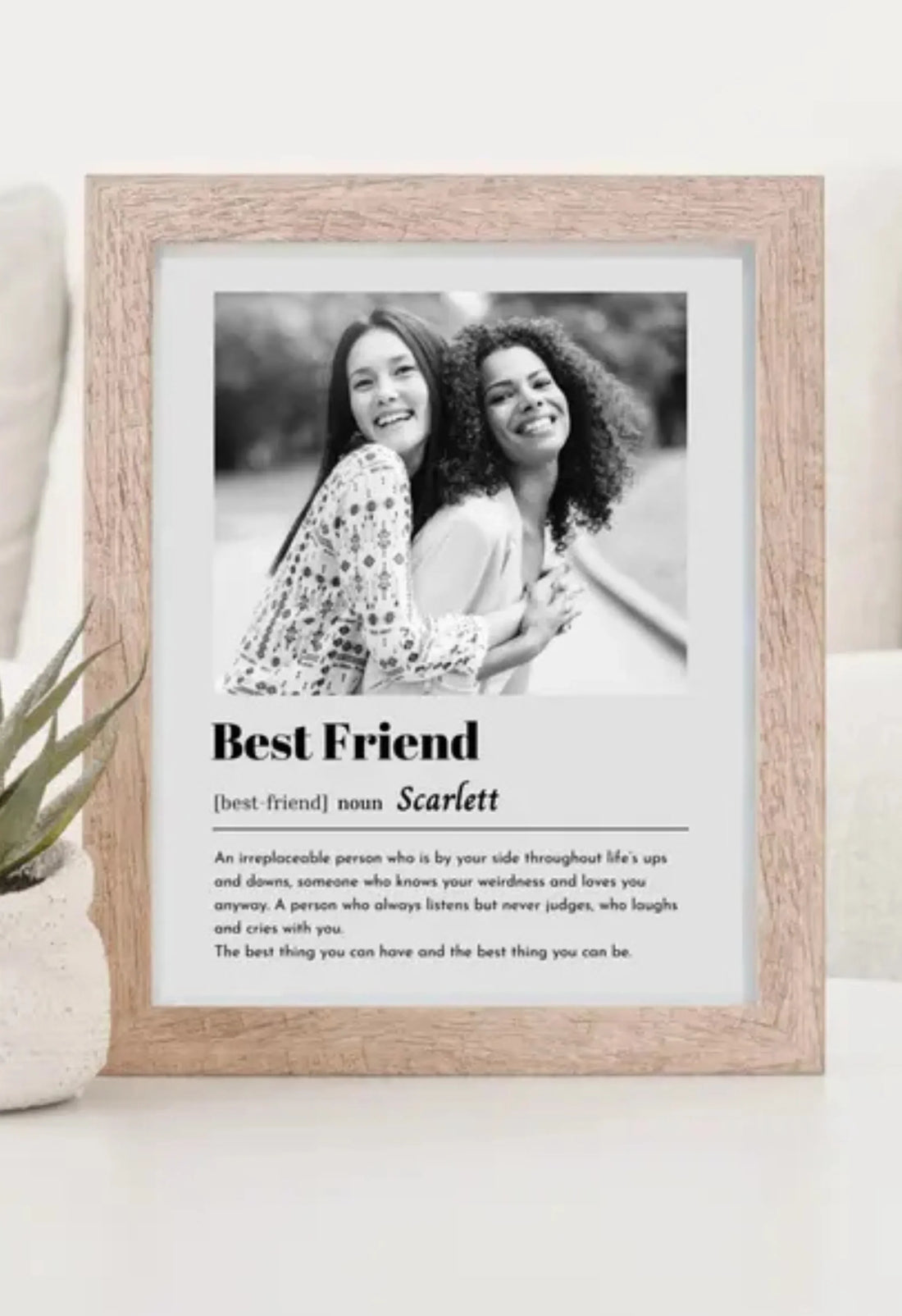 Custom Best Friend Photo Print – Personalized Friendship Gift Wall Art