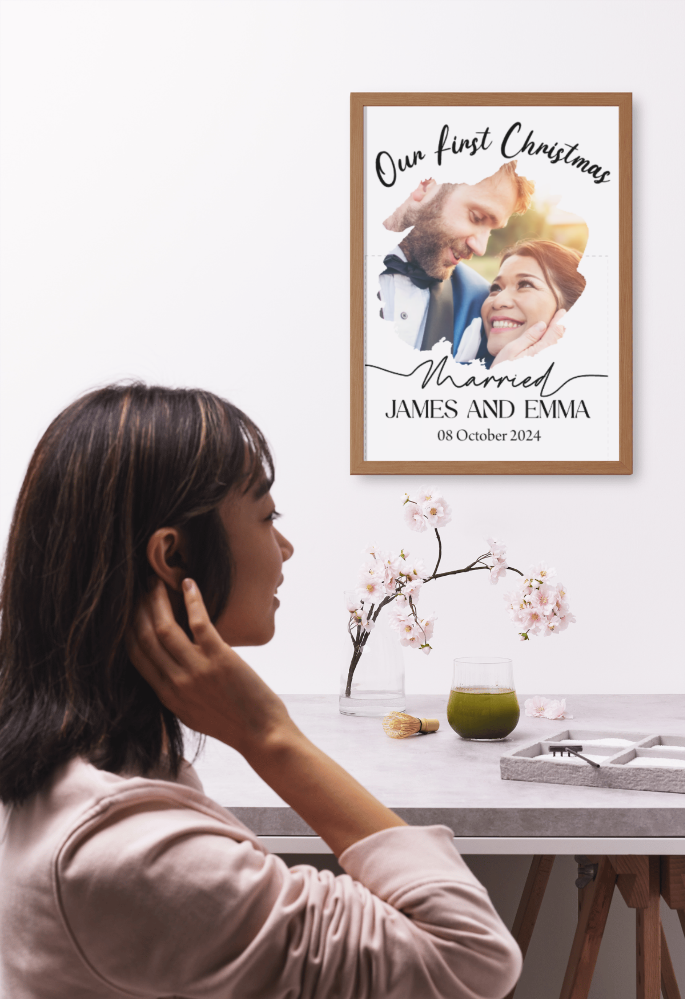 Our First Christmas Married Ornament 🎄 Personalized Couple Gift