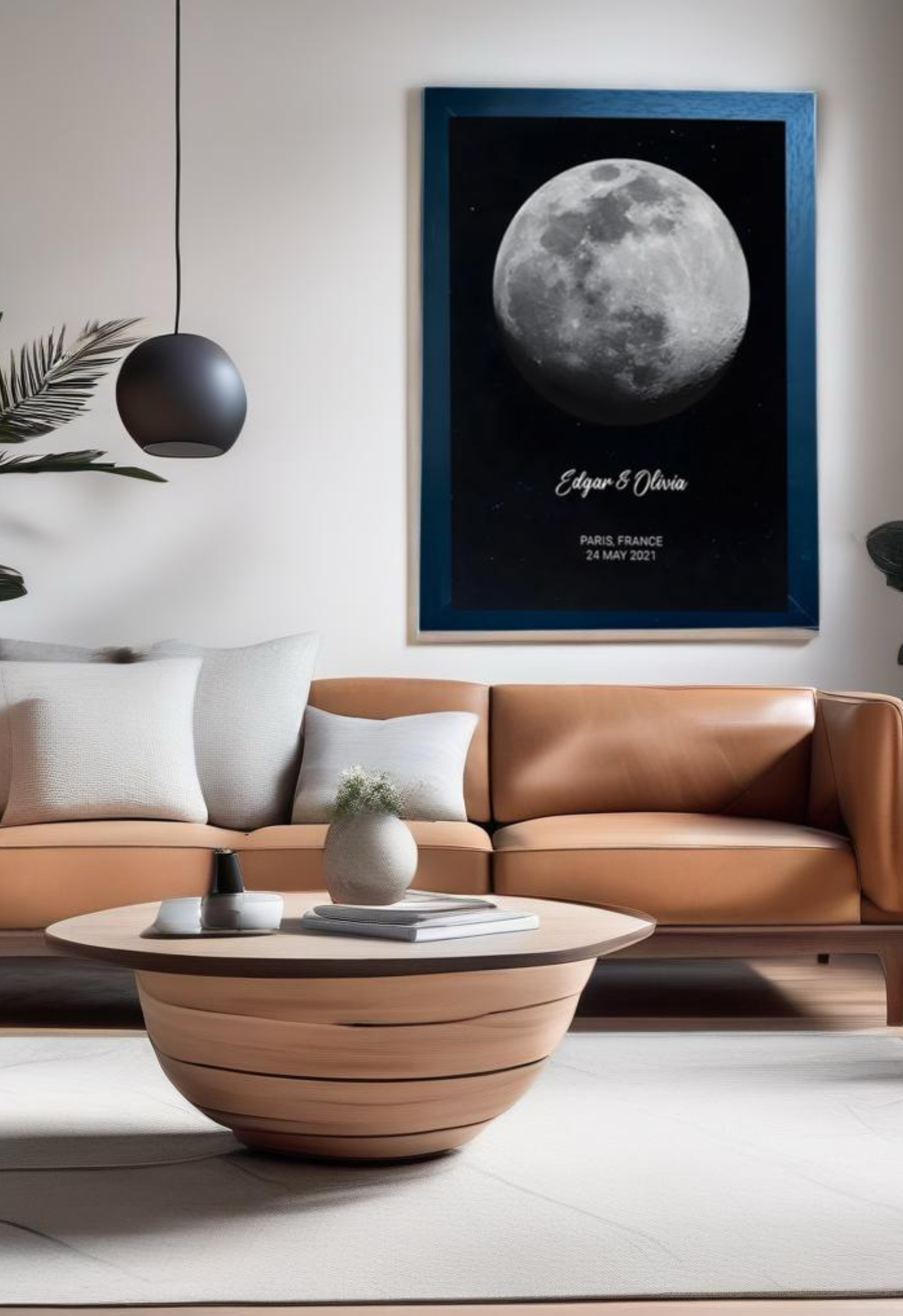 Personalized Moon Phase Poster – Custom Lunar Date Wall Art Gift - PersonalisePro 