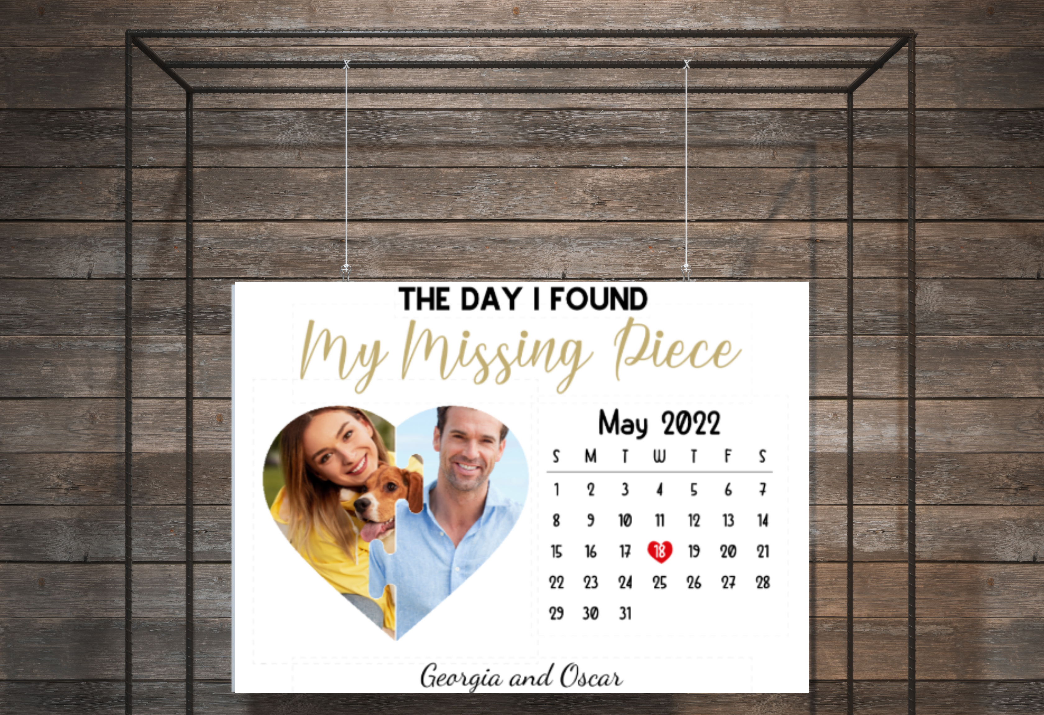 Personalised Couple Calendar Print – The Day I Found You