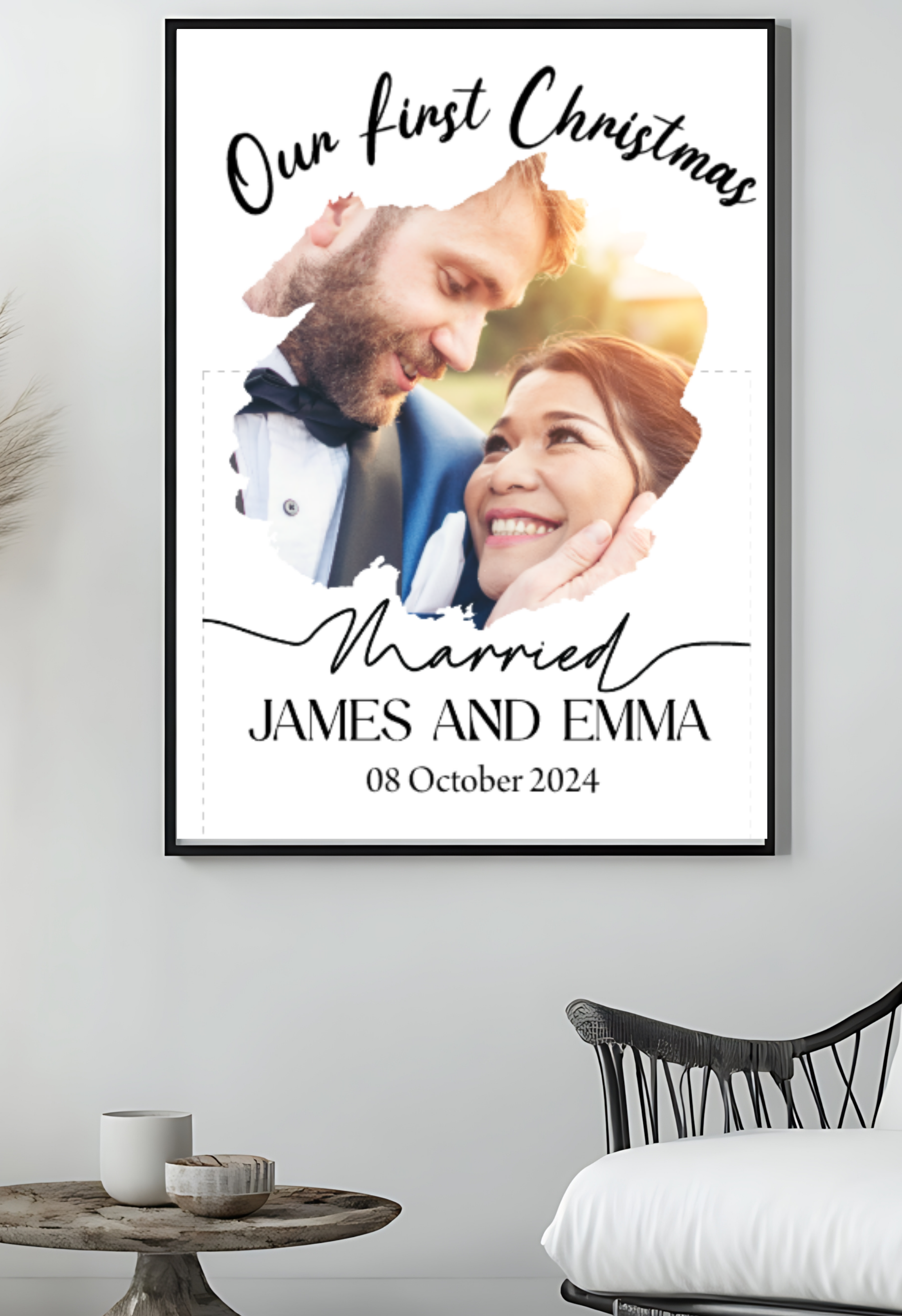 Our First Christmas Married Ornament 🎄 Personalized Couple Gift