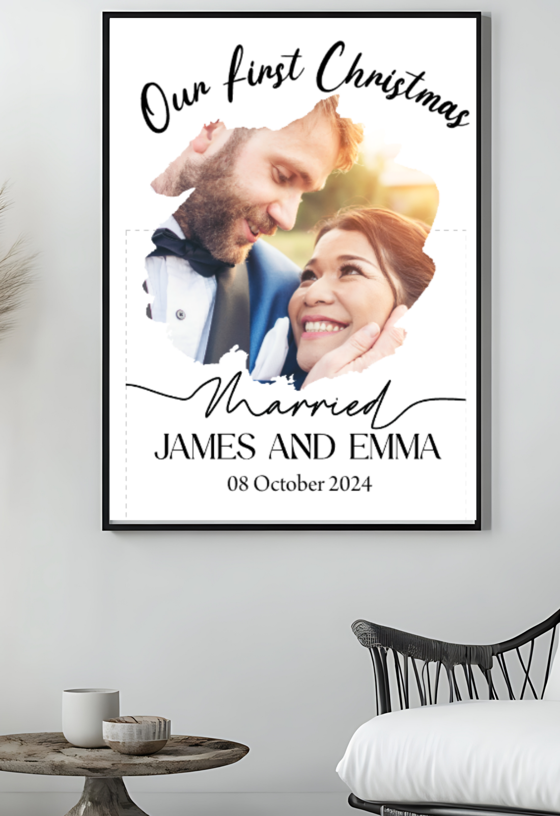 Our First Christmas Married Ornament 🎄 Personalized Couple Gift