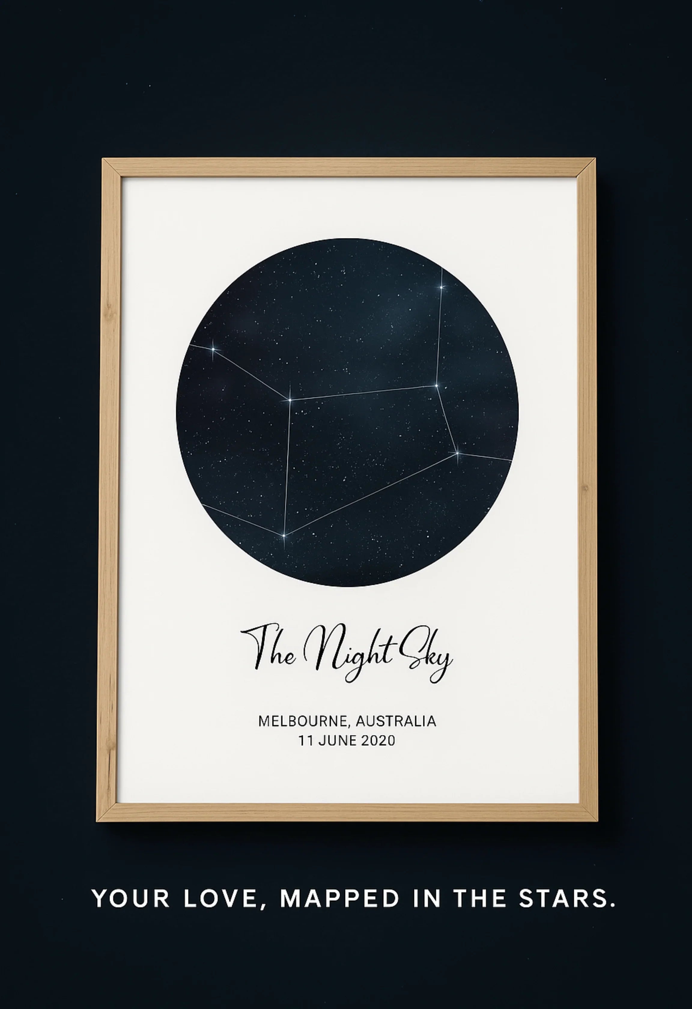 Custom Star Map Poster – Personalized Night Sky Print, Romantic Gift - PersonalisePro #