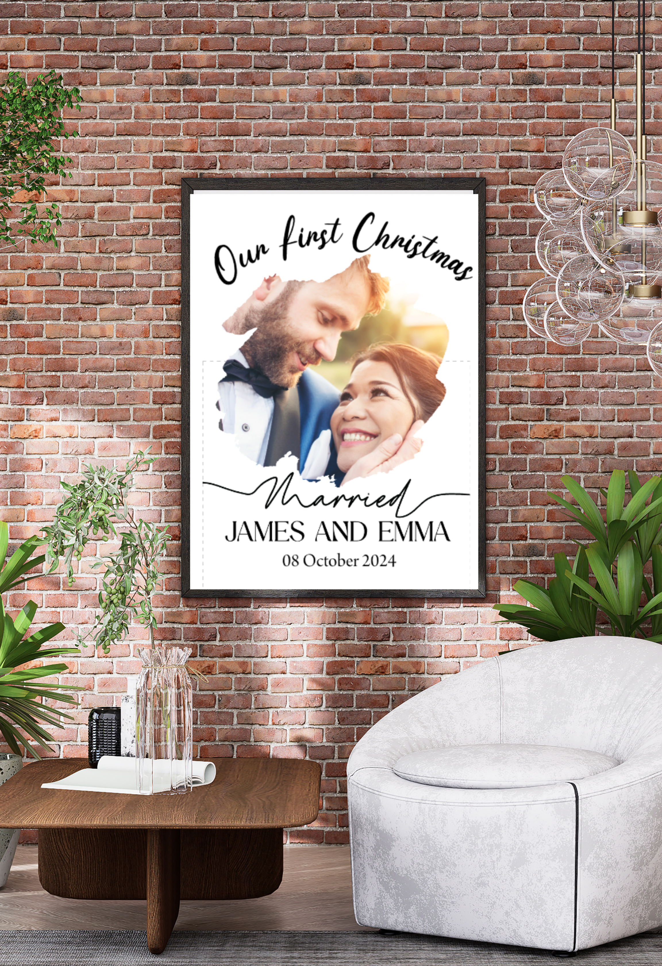 Our First Christmas Married Ornament 🎄 Personalized Couple Gift