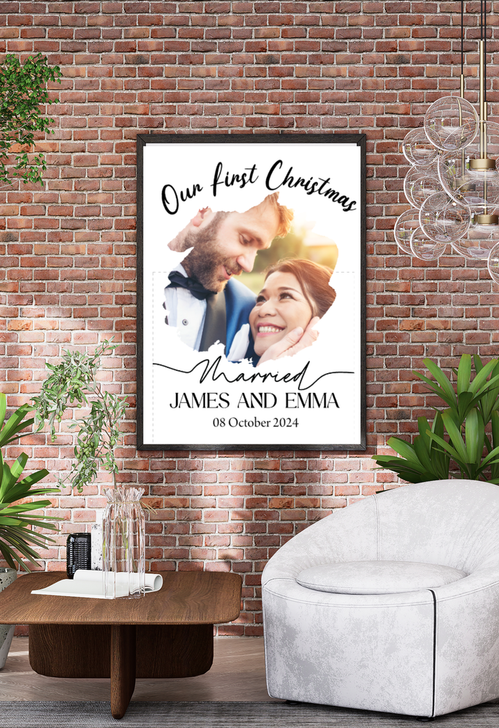 Our First Christmas Married Ornament 🎄 Personalized Couple Gift