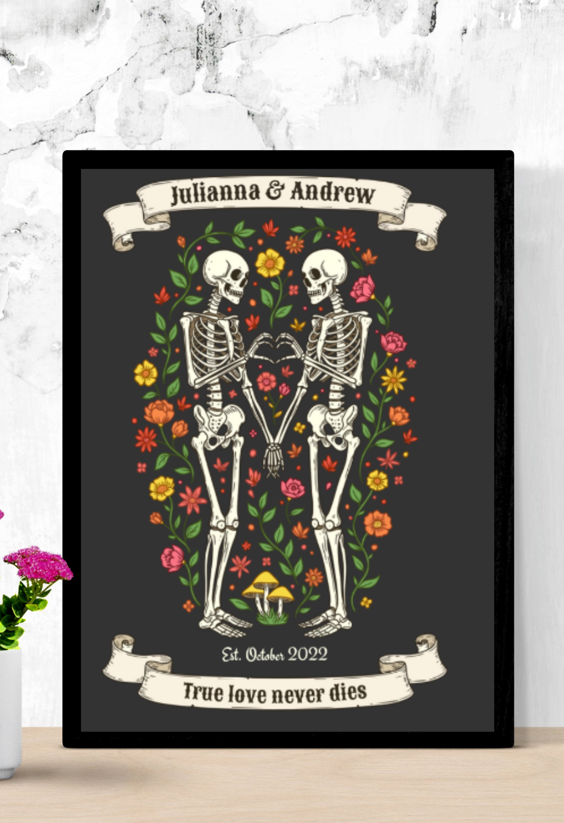 Eternal Skeleton Lovers Wall Art 💀 True Love Never Dies