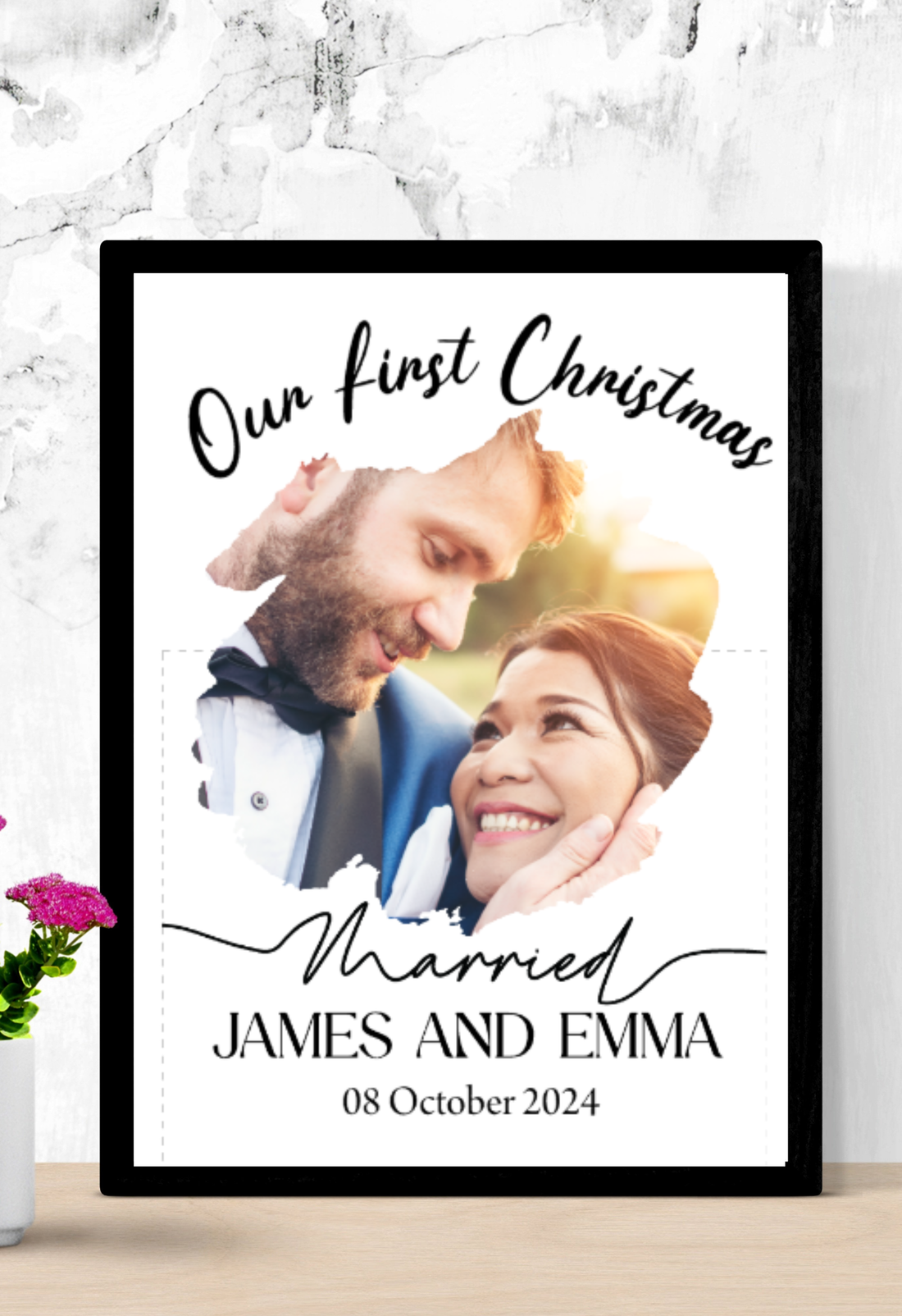 Our First Christmas Married Ornament 🎄 Personalized Couple Gift