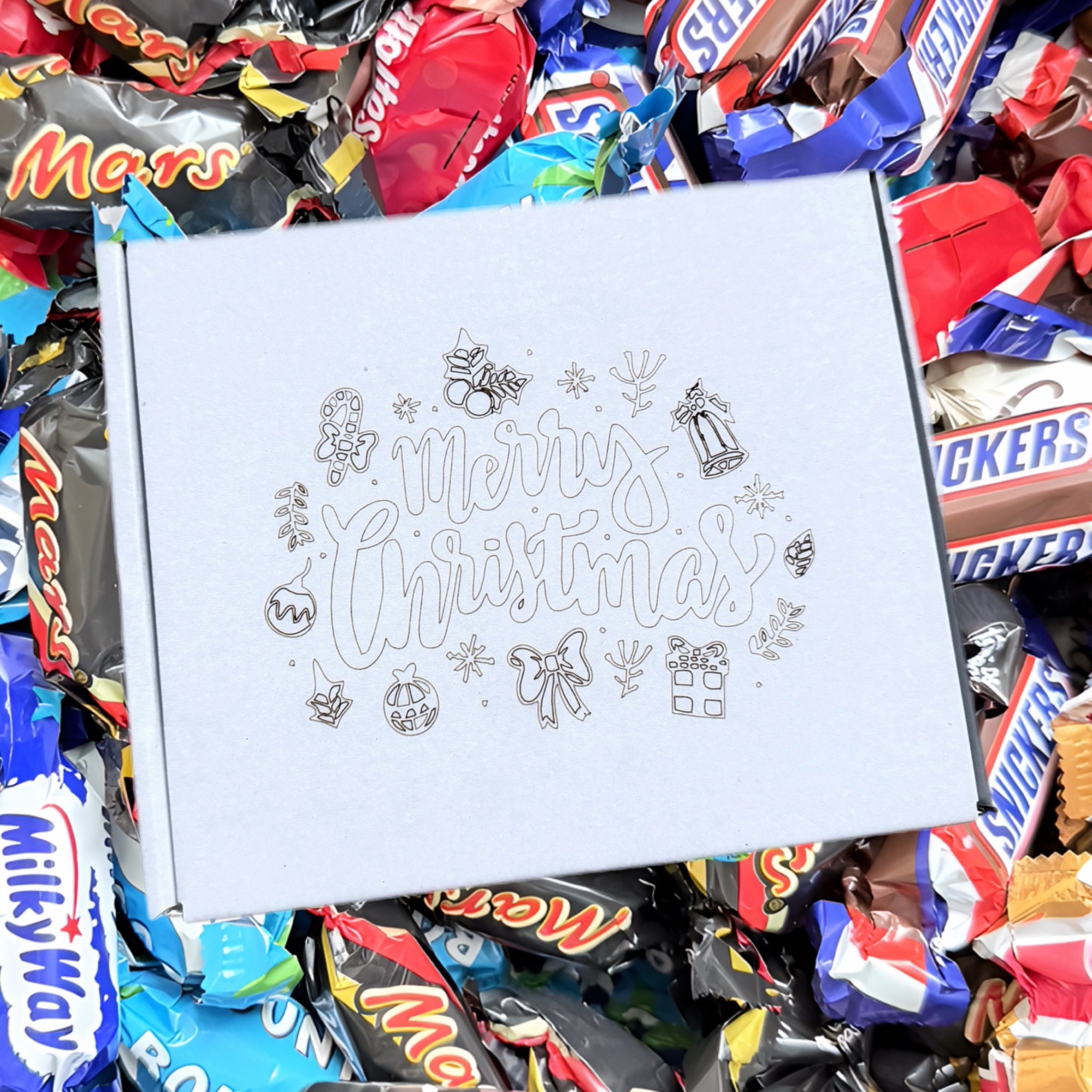 Personalised Christmas Gift Box – Festive Sweets, Pen & Spoon Set 🎅