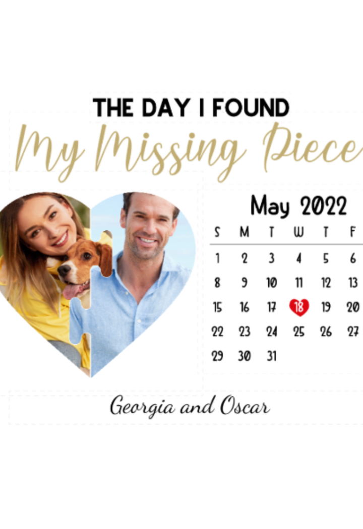 Personalised Couple Calendar Print – The Day I Found You