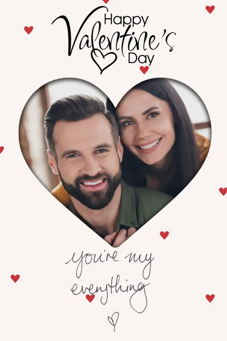 Romantic Couple Poster – Personalised Photo Print Gift